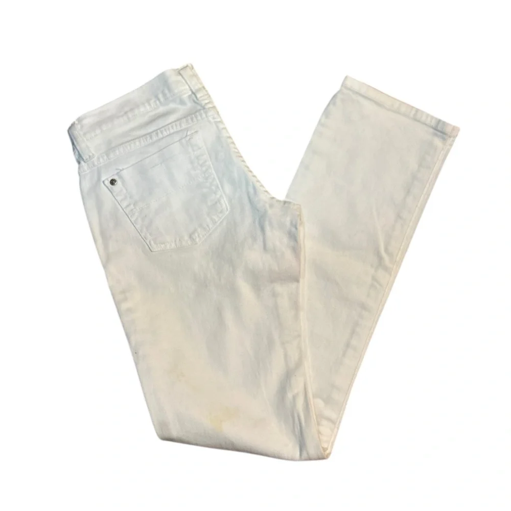 Flying Monkey Low Rise Straight Leg Jeans - White - Size 28 - Picture 3 of 5